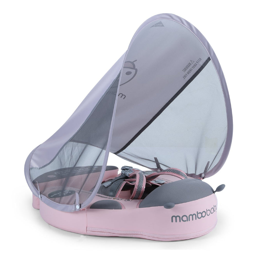 Mambobaby™ Lieveheersbeestje Float - Luxe onzinkbare baby zwemband met zonnekap voor 3-24 maanden.