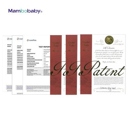 De gepatenteerde Pearl-Foam™ technologie van de Mambobaby™ rugzwemband. Dit exclusieve, luchtvrije ontwerp garandeert dat de rugfloat nooit kan leeglopen of zinken, wat maximale veiligheid biedt tijdens het leren zwemmen.