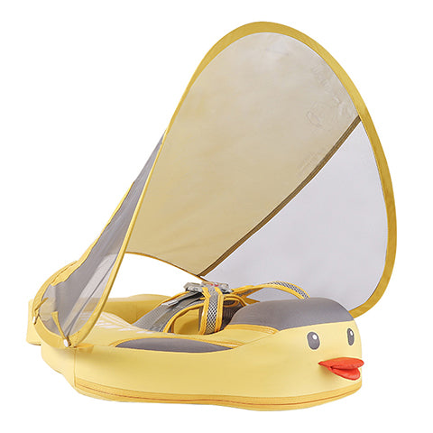 De afneembare UPF 50+ zonnekap van de Mambobaby Eend tegen UV-stralen.